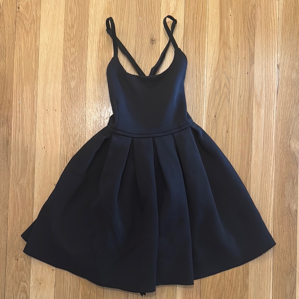 Katie J Girls Black Skater Dress